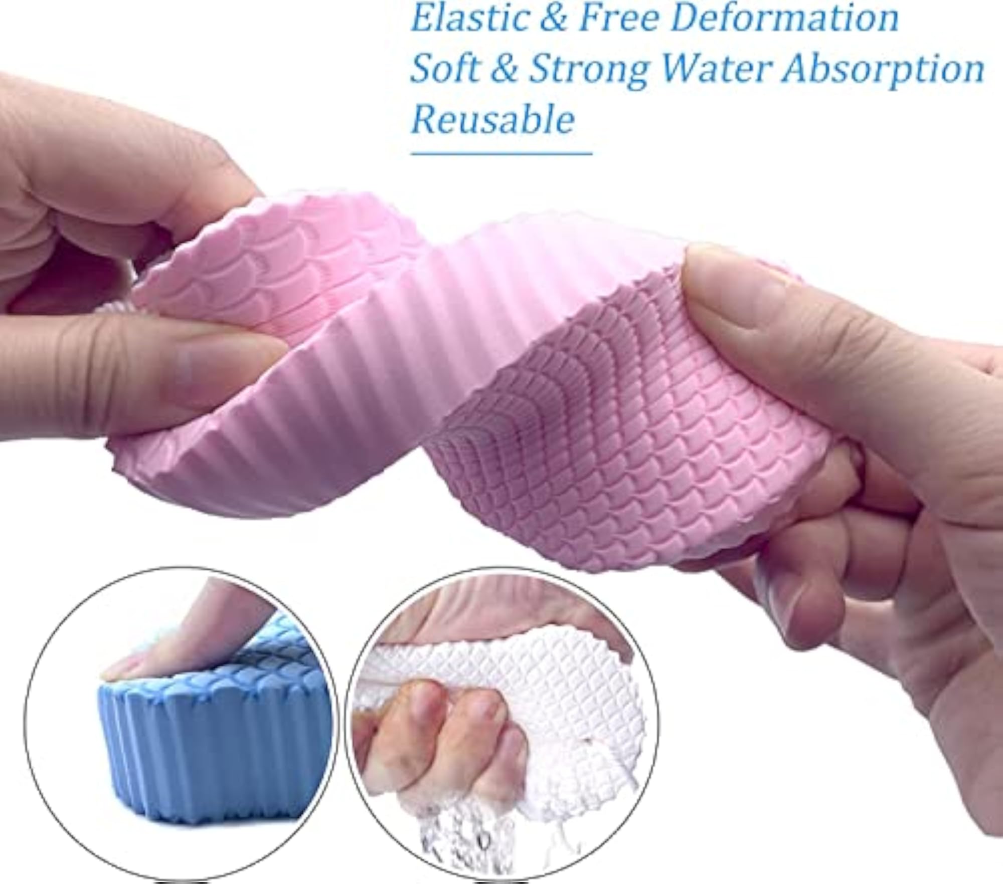 Body Scrubber Exfoliating 3D Bath Sponge, Reusable for All Ages